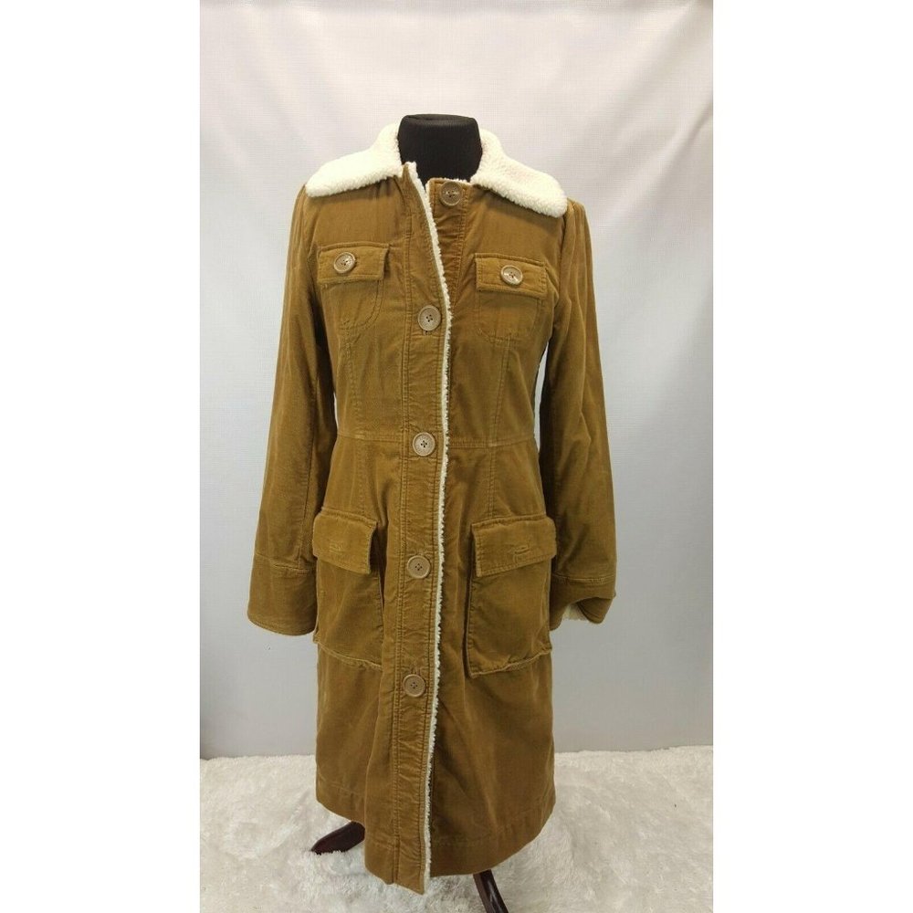 American Eagle Outfitters Barn Coat Women Size Small Petite Faux Wool Insulation